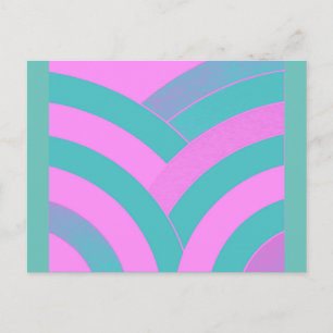 contemporary chic curved chevrons postcard