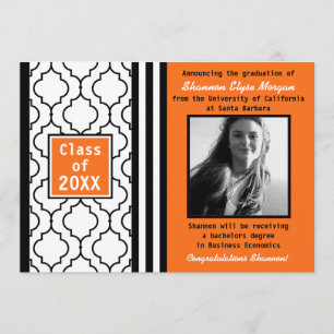 Contemporary Chic Graduation Photo Announcement 5