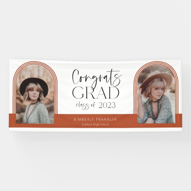 Contemporary Chic Graduation Photo Banner (Horizontal)