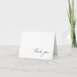 Contemporary Chic Minimalist Thank You Card