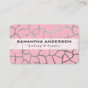 Contemporary Chic Pattern Pink Business Card