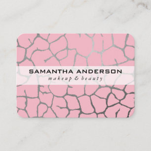 Contemporary Chic Pattern Pink Business Card