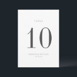 Contemporary Chic Wedding Table Number Card<br><div class="desc">Contemporary Chic minimalist,  grey and white wedding table number card. Please note that table number cards must be numbered and added to your cart individually.</div>
