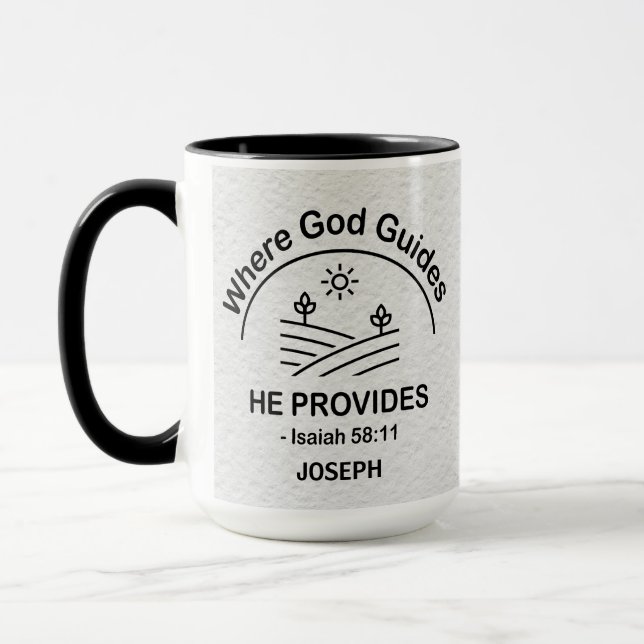 Contemporary Christian Bible Verse Isaiah 58 Mug (Left)