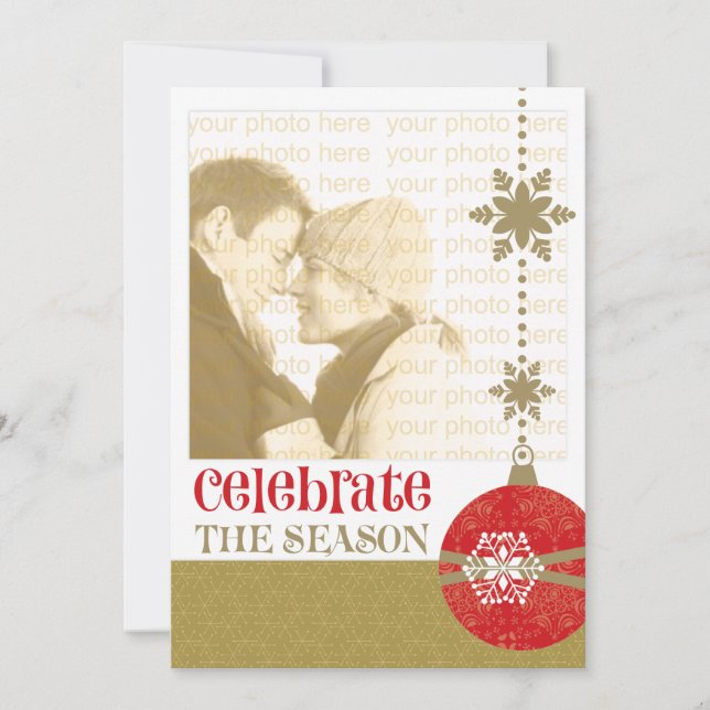 Contemporary Christmas 5 x 7 Photo Cards (Front)