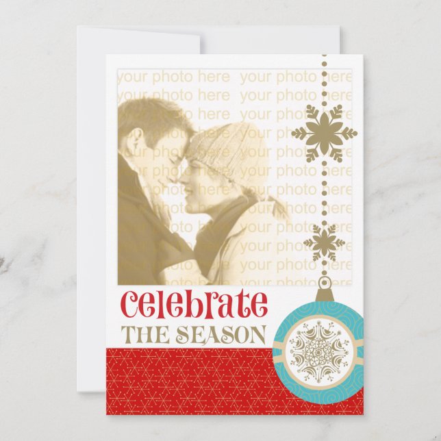 Contemporary Christmas 5 x 7 Photo Cards (Front)