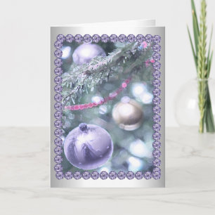 Contemporary Christmas Ornaments Holiday Card