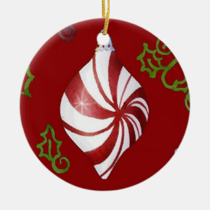 Contemporary Christmas Peppermint Candy Ornament