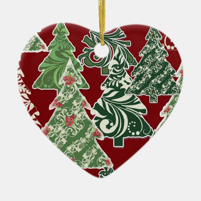 Contemporary Christmas Trees Ornament (Front)