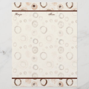 Contemporary Circles  Wedding Gift Recipe Pages