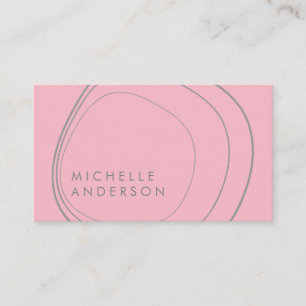Contemporary Circular Pattern Black Pink Business Card