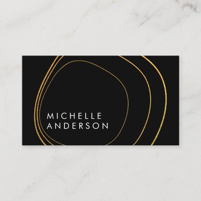 Contemporary Circular Pattern Business Card (Front)