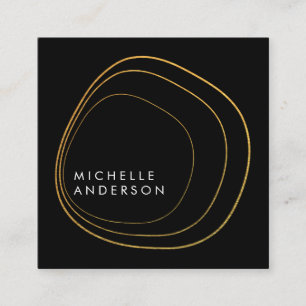 Contemporary Circular Pattern Square Business Card
