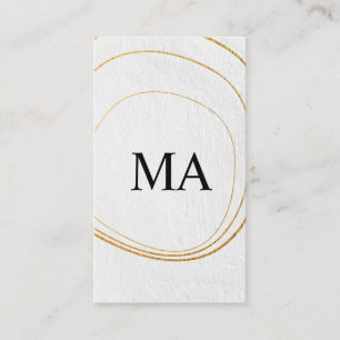 Contemporary Circular Pattern White Texture Business Card
