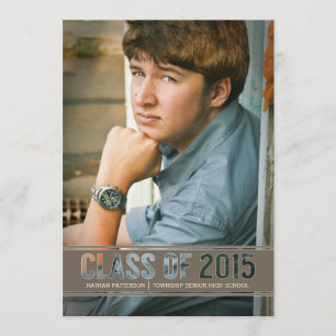 Contemporary Class of 2015 Photo Graduation Party Invitation