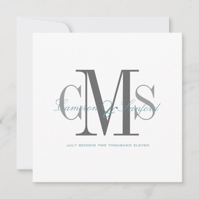 Contemporary + classy Wedding Invitations (Front)