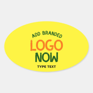 CONTEMPORARY CLEAN BRIGHT YELLOW FASHION CLIENT OVAL STICKER