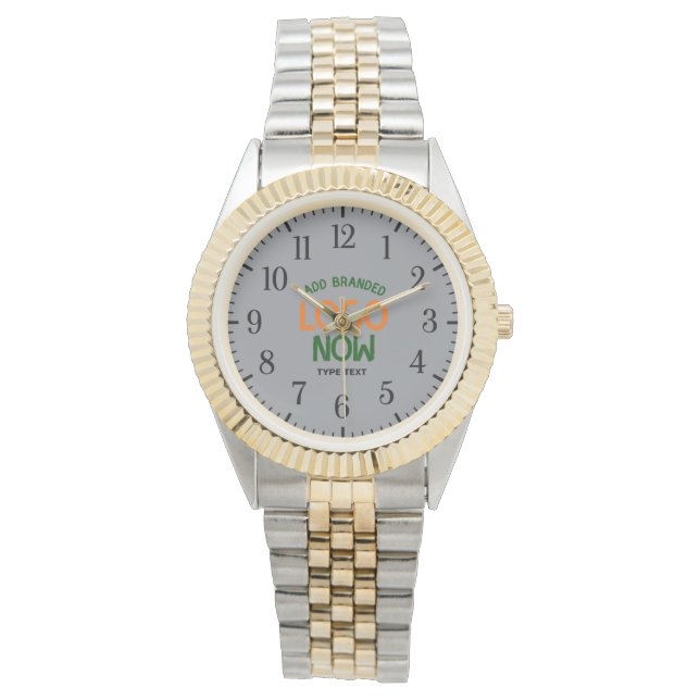 CONTEMPORARY CLEAN GOLD SILVERY ASH FASHIONABLE WATCH (Front)