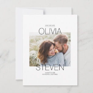 Contemporary Clean Minimalist Save the Date Photo