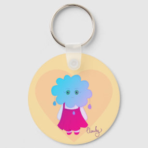 Contemporary Cloudy Emotion Key Ring