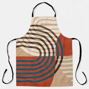 Contemporary collage wall art retro prints set. Fo Apron
