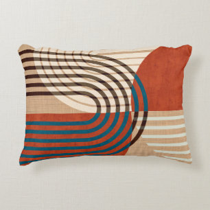 Contemporary collage wall art retro prints set. Fo Decorative Cushion