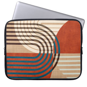 Contemporary collage wall art retro prints set. Fo Laptop Sleeve