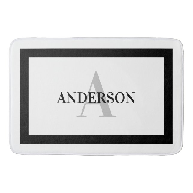 Contemporary Colonial Wide Border Bath Mat (Front)