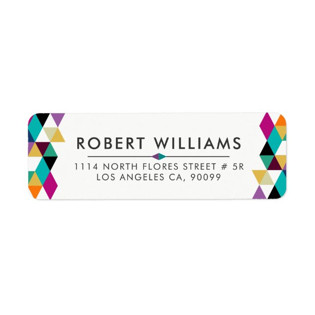 Contemporary Colorful Triangles (Front)