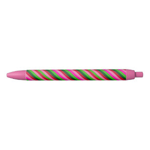 Contemporary Colors Christmas Stripes Black Ink Pen
