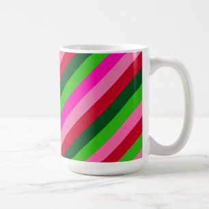Contemporary Colors Christmas Stripes Coffee Mug