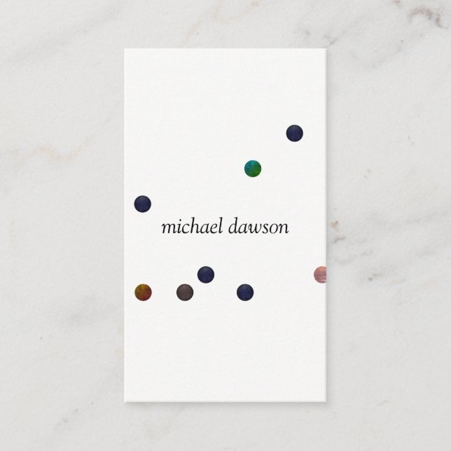 Contemporary Coloured Dots Business Card (Front)