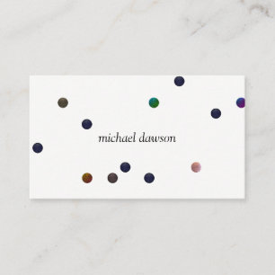 Contemporary Coloured Dots Business Card