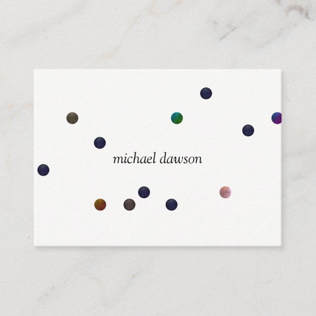 Contemporary Coloured Dots Business Card (Front)