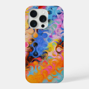 Contemporary Colourful Abstract Poster iPhone 15 Pro Case