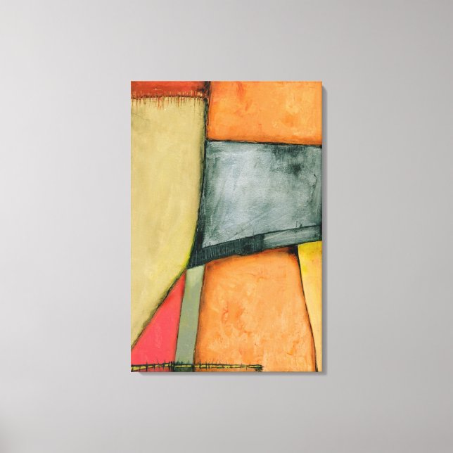 Contemporary Colourful Geometric Shapes Canvas Print (Front)