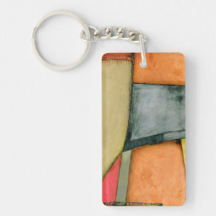 Contemporary Colourful Geometric Shapes Key Ring