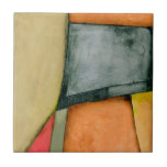 Contemporary Colourful Geometric Shapes Tile<br><div class="desc">This contemporary painting by Jennifer Goldberger is full of colourful geometric shapes. The style of the work makes it look like it was woven together from different bits of cloth. Order your copy of this piece today!</div>