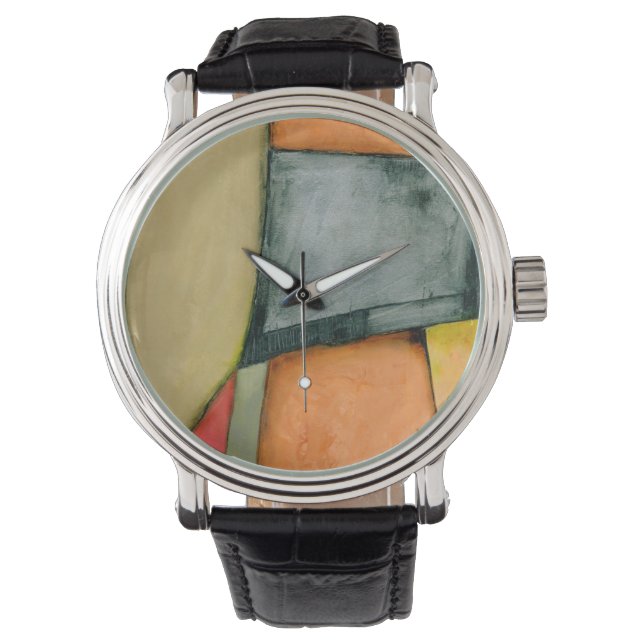 Contemporary Colourful Geometric Shapes Watch (Front)