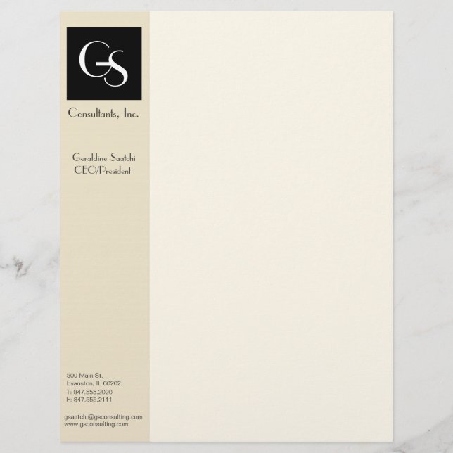 contemporary corporate letterhead template (Front)