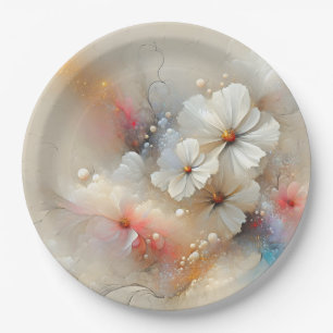 Contemporary Cosmos Abstract Design Paper Plate