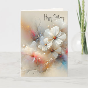 Contemporary Cosmos Happy Birthday Card