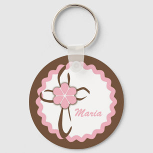 Contemporary Cross Key Ring