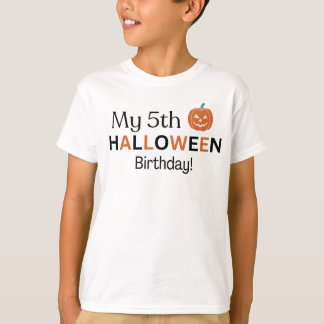 "Contemporary Custom Halloween Birthday T-Shirt 