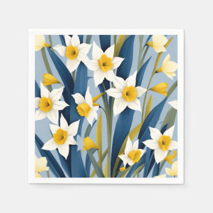 Contemporary Daffodil Flowers Napkin