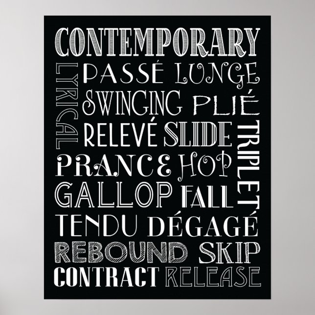 Contemporary Dance Subway Art Poster (Front)