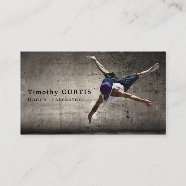 Contemporary Dancer, Dancing Instructor Business Card (Front)
