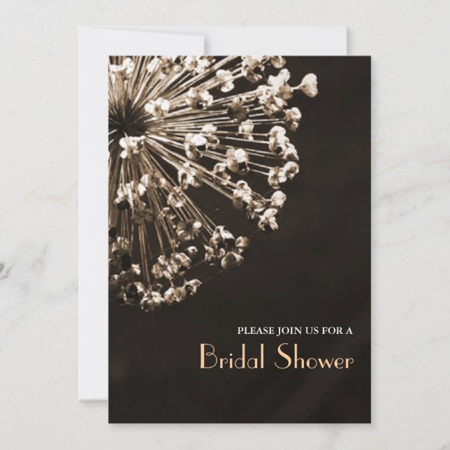 Contemporary Dandelion Wishes Bridal Shower Invitation (Front)