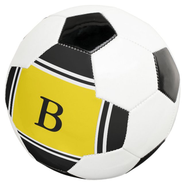 Contemporary Design-Black/Yellow Football (Three Quarter)