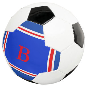 Contemporary Design-Blue White & Red Football